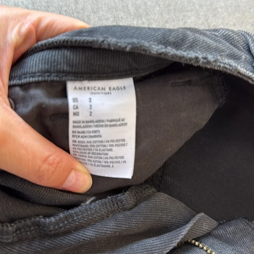 American Eagle Black Denim Shorts size 2